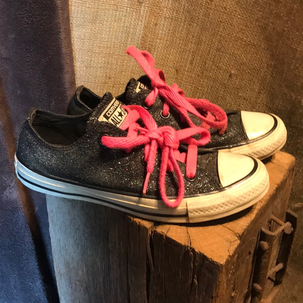 Used converse size 4 women's 6 men's glitter shoes